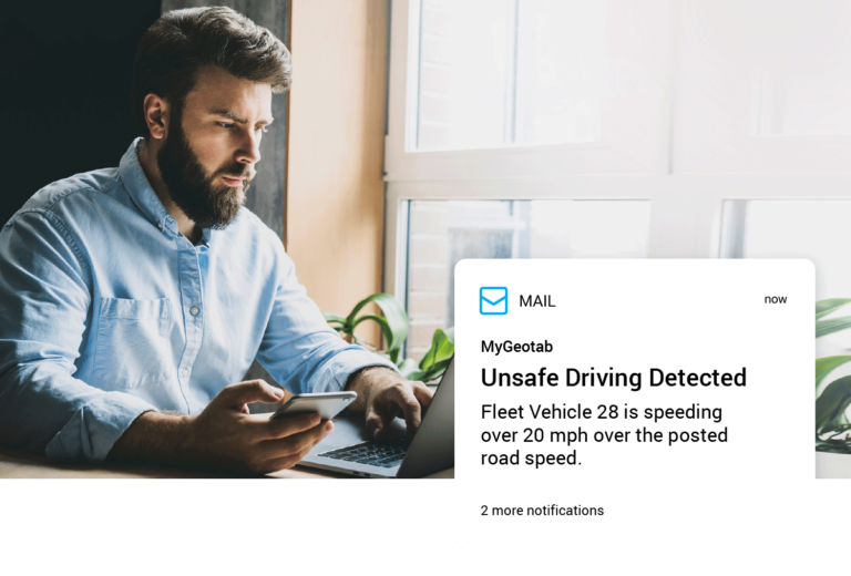 mygeotab messages notifications unsafe driving lifestyle mockup 2022 EN GB inline@2x 768x520